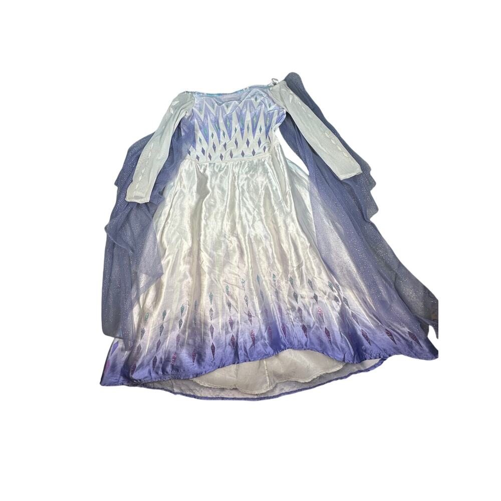 Disney Frozen Elsa Epilogue Costume Dress Sparkle Cape Size S 4-6X